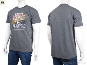 Футболка чоловічі 3707-087-3 grey Daniel Jones сірий  оптом от Optomarket