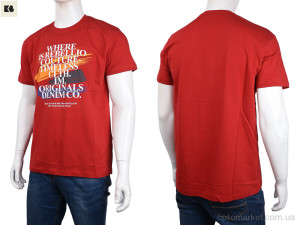 Футболка чоловічі 3707-087-5 red Daniel Jones червоний  оптом от Optomarket