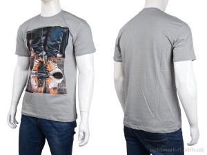 Футболка чоловічі 3707-099-3 grey Daniel Jones сірий  оптом от Optomarket