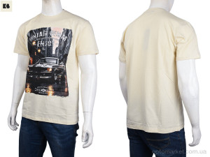 Футболка чоловічі 3707-104-5 beige Daniel Jones бежевий  оптом от Optomarket