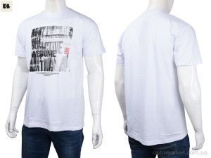 Футболка чоловічі 3707-109-4 white Daniel Jones білий  оптом от Optomarket