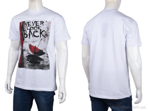 Футболка чоловічі 3707-111-6 white Daniel Jones білий  оптом от Optomarket