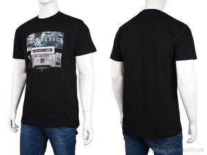 Футболка чоловічі 3707-112-1 black Daniel Jones чорний  оптом от Optomarket