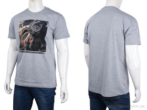 Футболка чоловічі 3707-113-8 grey Daniel Jones сірий  оптом от Optomarket