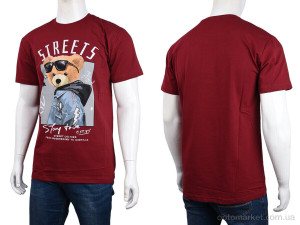 Футболка чоловічі 3707-118 bordo Daniel Jones бордовий  оптом от Optomarket