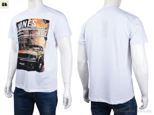 Футболка чоловічі 3707-119-3 white Daniel Jones білий  оптом от Optomarket