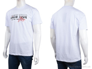 Футболка чоловічі 3707-155 white Daniel Jones білий  оптом от Optomarket