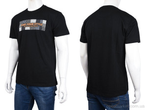 Футболка чоловічі 3707-156 black Daniel Jones чорний  оптом от Optomarket