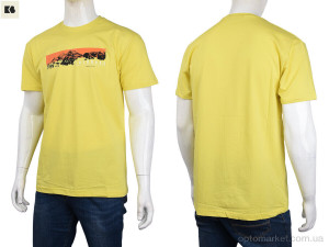 Футболка чоловічі 3707-82-1 yellow Daniel Jones жовтий  оптом от Optomarket
