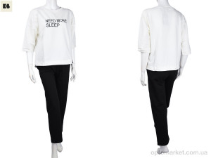 Костюм жіночі 3708-107-1 black BIG чорний  оптом от Optomarket