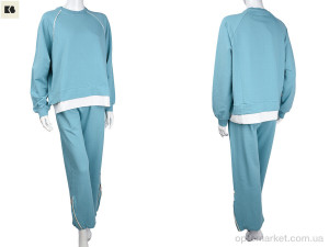 Костюм жіночі 3708-4249-1 l.blue BIG блакитний  оптом от Optomarket