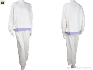 Костюм жіночі 3708-4249-2 white BIG білий  оптом от Optomarket