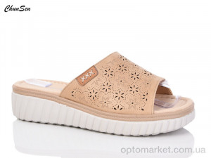 Купить Шльопанці жіночі 37217-6 Chunsen коричневий