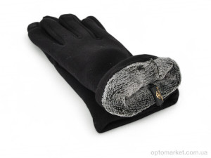 Рукавички жіночі 38-8 трикотаж black Paidi чорний  оптом от Optomarket