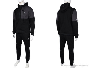Спортивний костюм чоловічі 3838-07-1 black ATE чорний  оптом от Optomarket