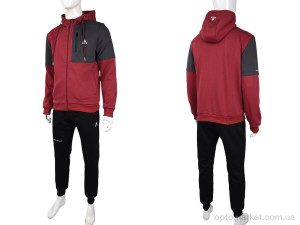 Спортивний костюм чоловічі 3838-07-3 bordo ATE бордовий  оптом от Optomarket