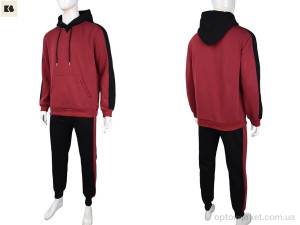 Спортивний костюм чоловічі 3838-12-3 bordo ATE бордовий  оптом от Optomarket