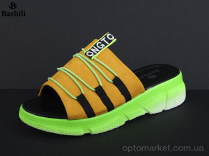Шльопанці жіночі 3838-QYJ507-6 Башили жовтий  оптом от Optomarket