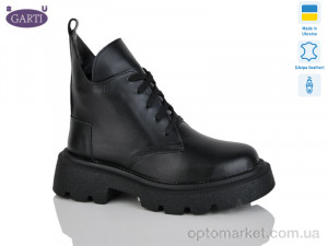 Купить Черевики жіночі 397 чорна шкіра байка Garti чорний