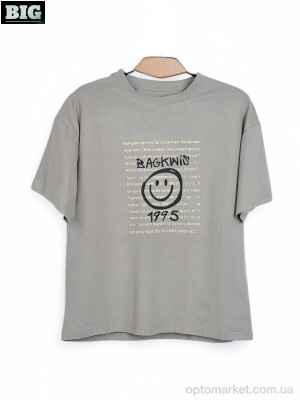 Купить Футболка унісекс 3972-160-6 grey BIG сірий