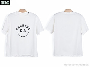 Футболка унісекс 3972-170-1 white BIG білий  оптом от Optomarket