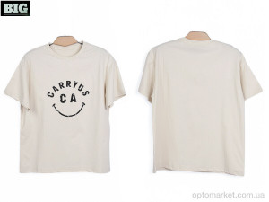 Футболка унісекс 3972-170-2 beige BIG бежевий  оптом от Optomarket