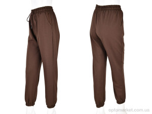 Спортивні штаны жіночі 4009-4 brown Мир коричневий  оптом от Optomarket