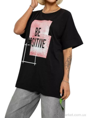 Футболка жіночі 4011 чорний Massmag чорний  оптом от Optomarket