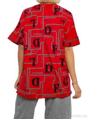 Футболка жіночі 4016 червоний Massmag червоний  оптом от Optomarket