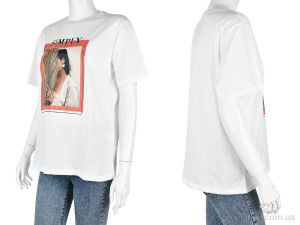 Футболка жіночі 4049-05-2 white Vonnavi білий  оптом от Optomarket