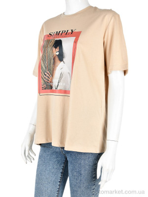 Купить Футболка жіночі 4049-05-3 l.beige Vonnavi бежевий