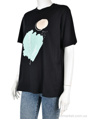 Купить Футболка жіночі 4049-08-1 black Vonnavi чорний