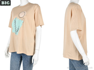 Футболка жіночі 4049-08-3 beige Vonnavi бежевий оптом от Optomarket