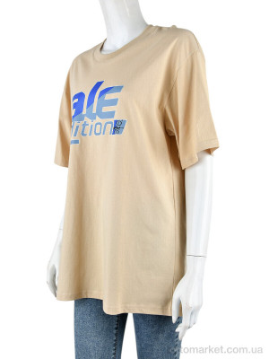 Купить Футболка жіночі 4071-W02-4 beige Ale Edition бежевий