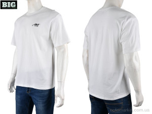 Футболка чоловічі 4072-M03-2 white Ale Edition білий  оптом от Optomarket