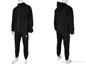Спортивний костюм чоловічі 4101-A52 black Ale Edition чорний  оптом от Optomarket