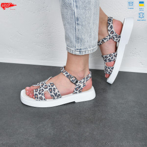 Босоніжки жіночі 430 білий-леоп. ARTO білий  оптом от Optomarket