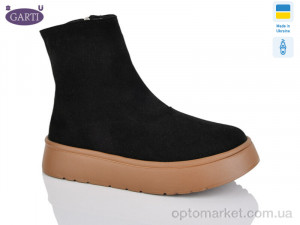 Купить Черевики жіночі 445 чорний замш-корич Garti чорний