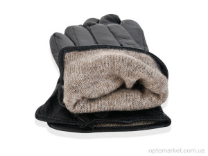 Рукавички чоловічі 5-107 black Anjela чорний  оптом от Optomarket