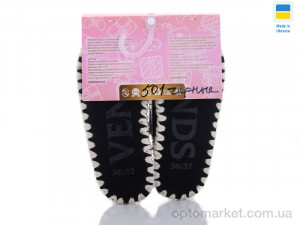 Капці жіночі 501 черный Vends чорний  оптом от Optomarket