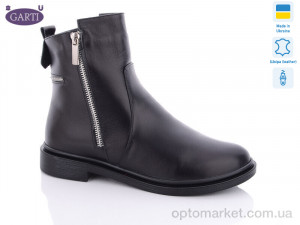 Купить Черевики жіночі 507 чорна шкіра байка Garti чорний