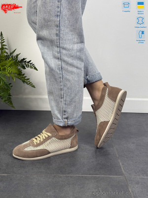 Кросівки жіночі 508 візон з-т. ARTO коричневий  оптом от Optomarket