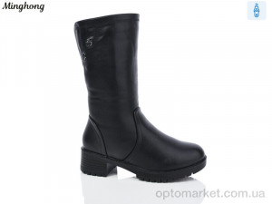 Купить Чоботи жіночі 508 Minghong чорний