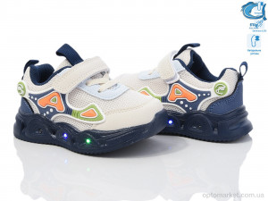 Купить Кросівки дитячі 50972M LED Флип бежевий