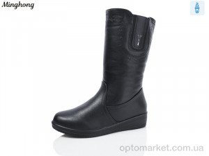 Купить Чоботи жіночі 516 Minghong чорний