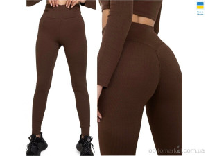 Купить Лосини жіночі 5275 шоколадний з пушапом Sport style коричневий