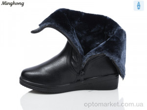 Чоботи жіночі 529 Minghong чорний  оптом от Optomarket