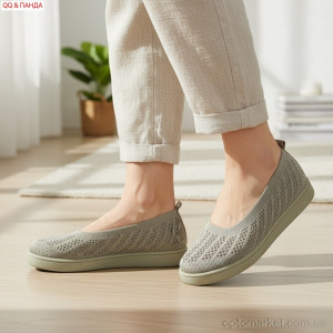 Балетки жіночі 5862-1-3 QQ&Панда зелений  оптом от Optomarket