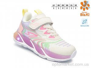 Кросівки дитячі 60002M LED Bi&Ki бежевий  оптом от Optomarket