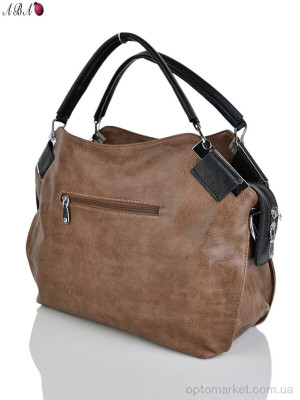 Сумка женская 6015 brown Aba коричневий  оптом от Optomarket